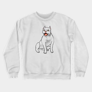 Dog - American Pitbull Terrier - White Cropped Crewneck Sweatshirt